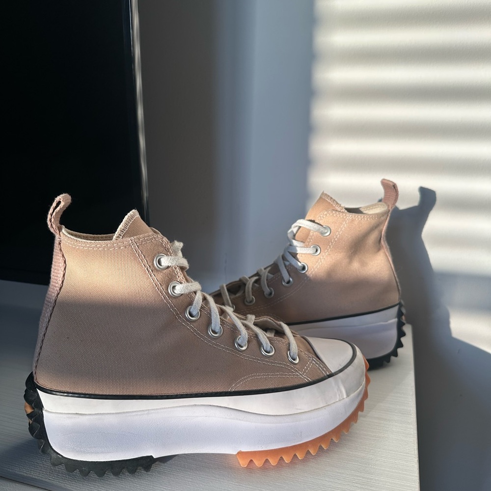 Converse High-Top Sneakers - Tan and White